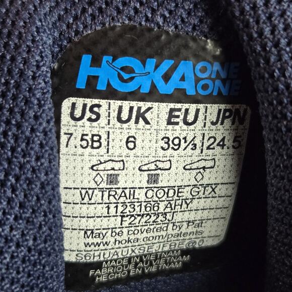 NEW Hoka One One Trail Code GTX Womens Size 7.5 B Hiking Shoes Purple Amethyst - Picture 10 of 12